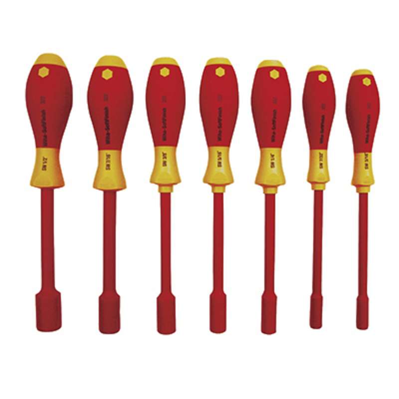 Nut Driver Set Insulated Metric, 5" Blade, 7 Piece